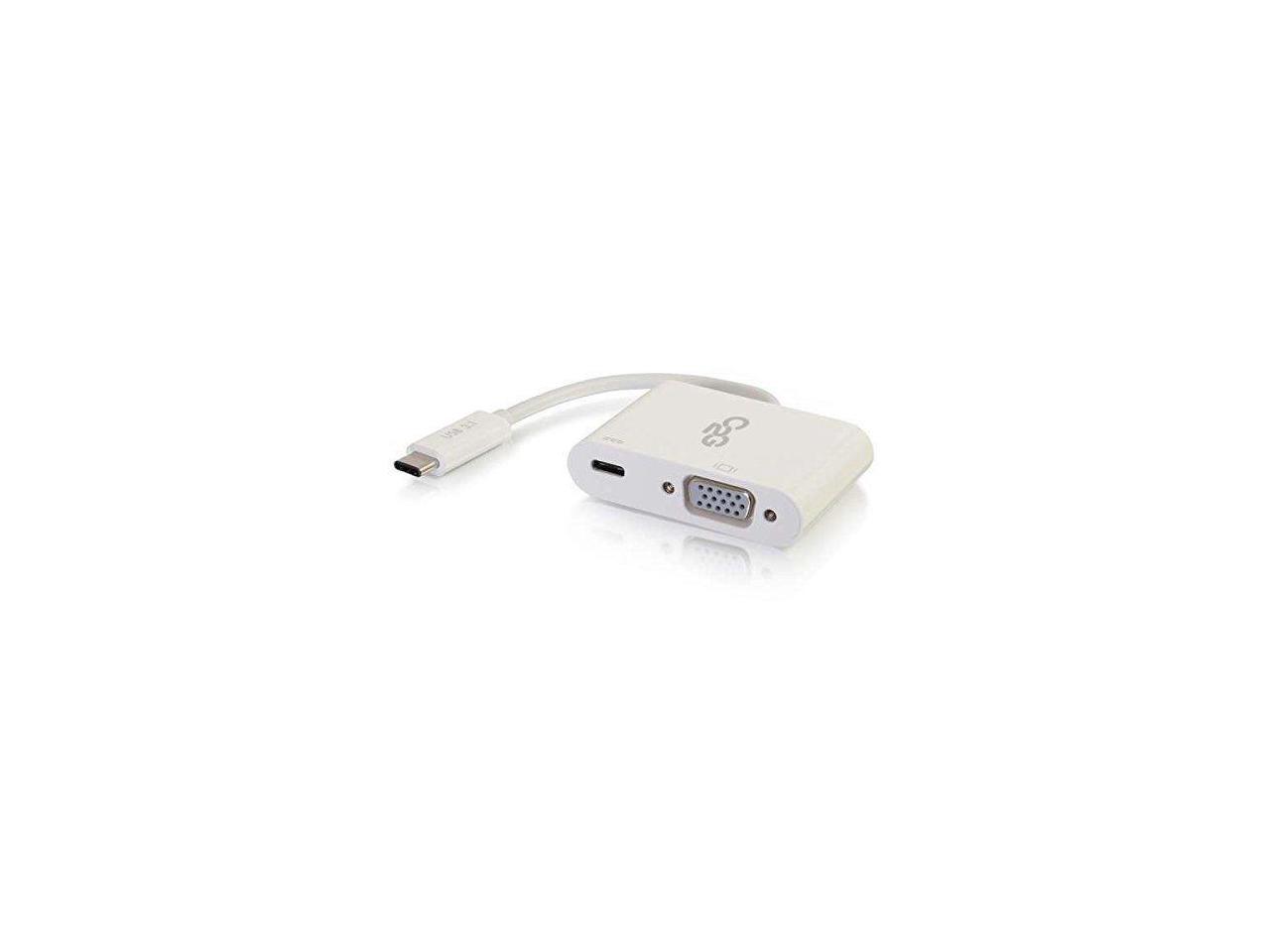C2g Usb C To Vga Video Adapter W/ Power Delivery - Usb Type C To Vga White