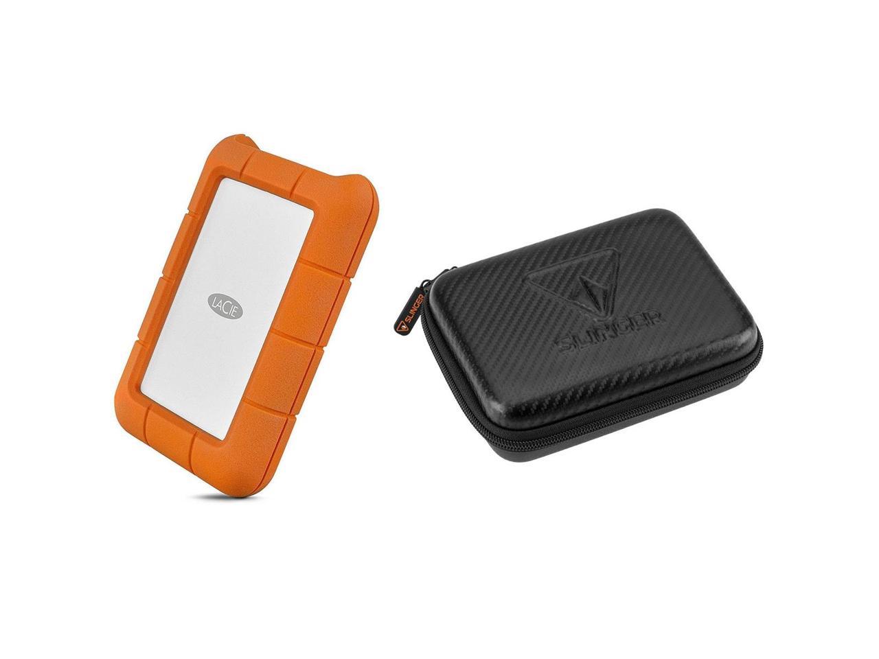 LaCie Rugged USB-C 3.0 2TB External Hard Drive W/HD-1 Portable Hard Drive Case