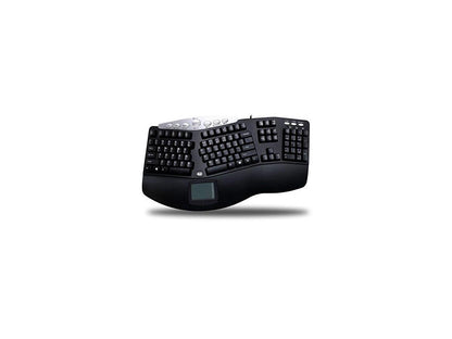 Adesso TRU-FORM PRO ERGONOMIC CONTOUR TOUCHPAD USB KEYB BLK W/HOTKEYS