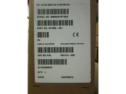 Hpe 800 Gb Solid State Drive - 2.5" Internal - Sas (12Gb/S Sas)