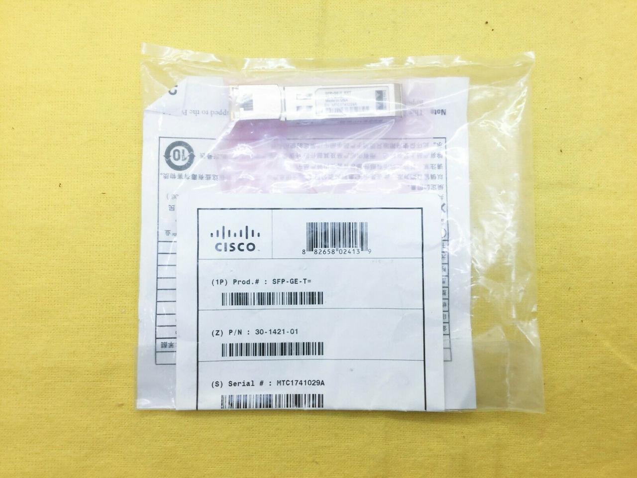NEW Sealed Cisco SFP-GE-T 1000Base-T Transceiver Module P/N 30-1421-01 F/S