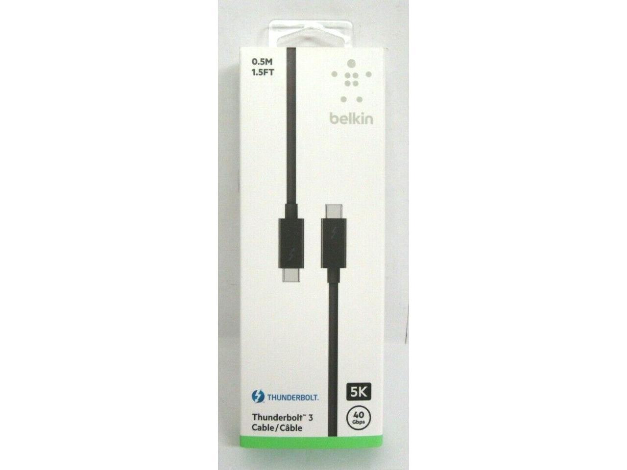 Belkin Thunderbolt 3 Cable 5K 40Gbps 1.5FT