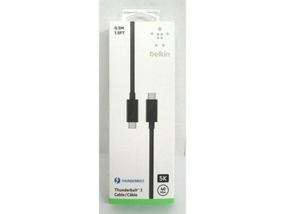 Belkin Thunderbolt 3 Cable 5K 40Gbps 1.5FT