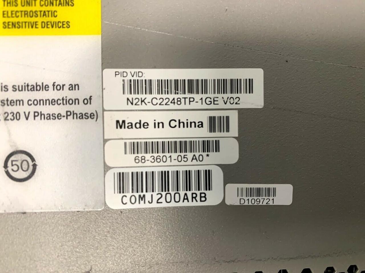Cisco Nexus | N2K-C2248TP-1GE | 48-Port Gigabit Fabric Extender W/PSU