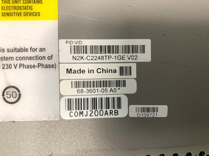 Cisco Nexus | N2K-C2248TP-1GE | 48-Port Gigabit Fabric Extender W/PSU