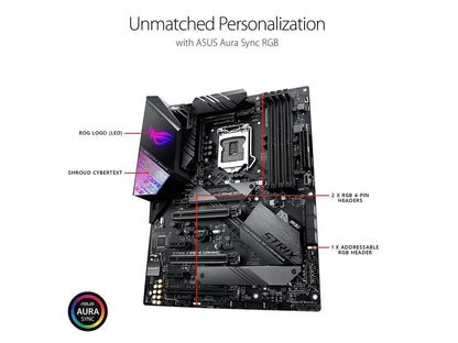 Asus ROG Strix Z390-E Gaming Motherboard LGA1151 (Intel 8th 9th Gen) ATX DDR4 DP HDMI M.2 USB 3.1 Gen2 802.11AC Wi-Fi