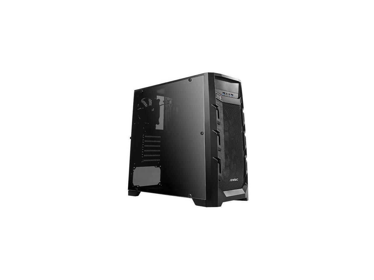 Antec GX Series GX202 Blue, Entry-Level Mid Tower Gaming Case, Transparent Side