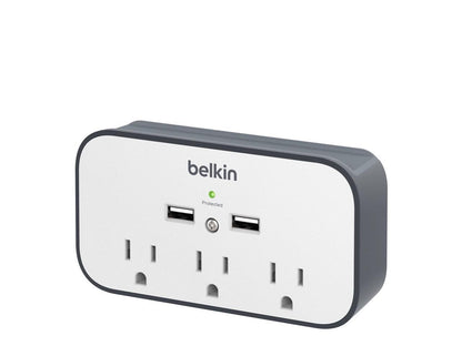 Belkin Surge Suppressor/protector - 3 X Ac Power, 2 X Usb - 300 J - 5 V Dc