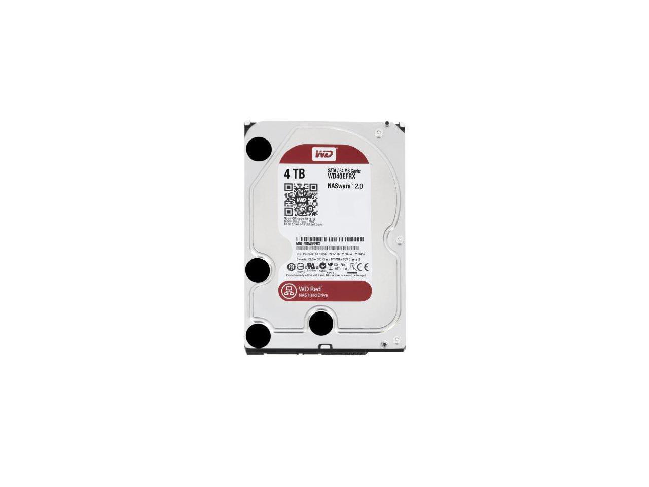 Western Digital HDD WD40EFRX 4TB SATA III 5400RPM 64MB 3.5inch WD Red Bulk