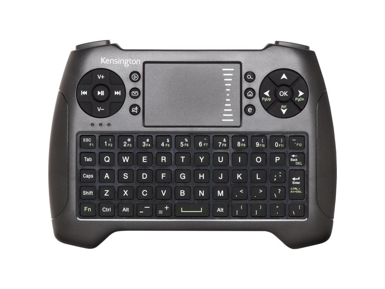 Kensington Wireless Handheld Keyboard - Wireless Connectivity - RF - USB InterfaceTouchPad - -