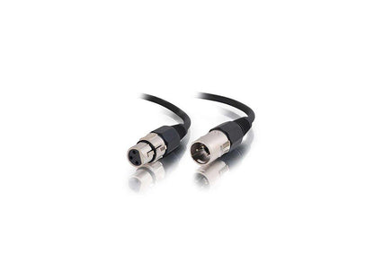 C2G 40061 Pro-Audio XLR Male to XLR Female Cable, Black (25 Feet, 7.62 Meters)
