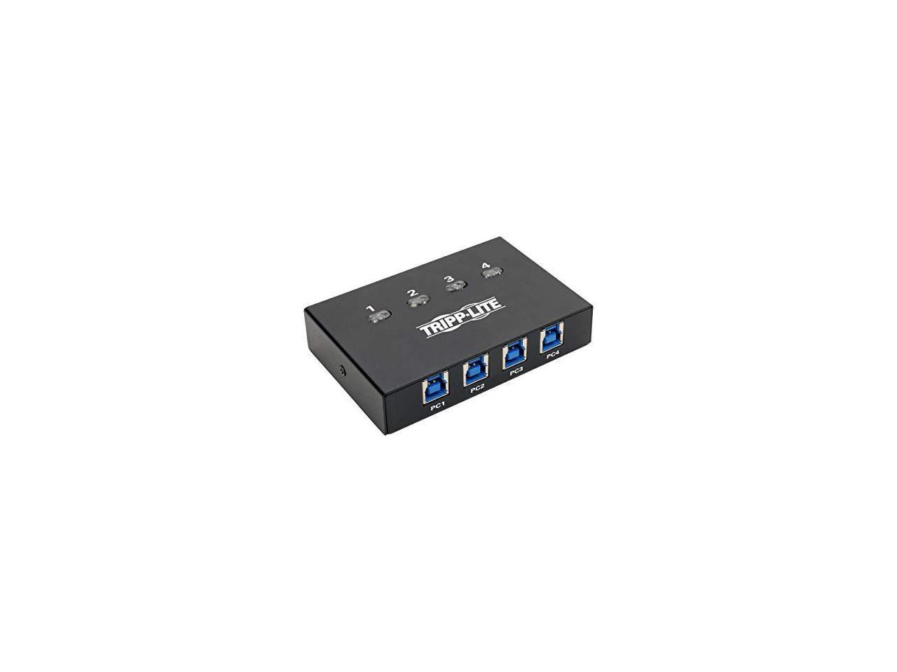 4-Port USB 3.0 Printer/Peripheral Sharing Switch