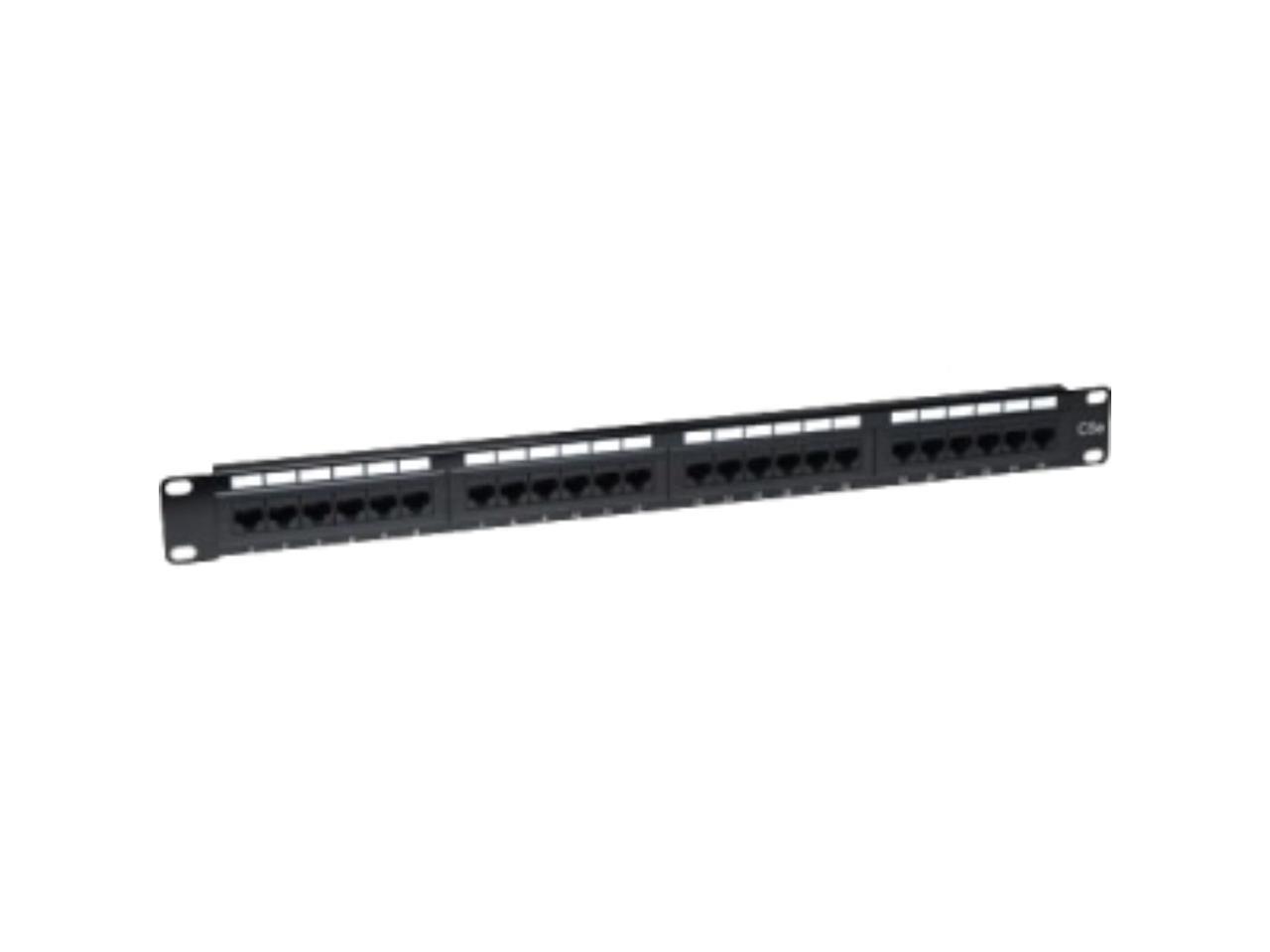 Intellinet Cat5e UTP 24-Port Patch Panel, 1U - Compatible with both 110 and Krone punch-down tools