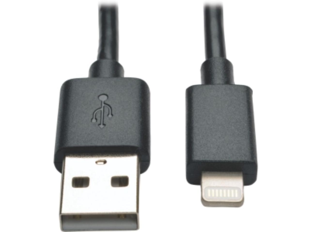 Tripp Lite M100-10N-BK-10 Black MFi Certified Lightning to USB Cable Sync Charge Apple iPhone iPod iPad 10pc