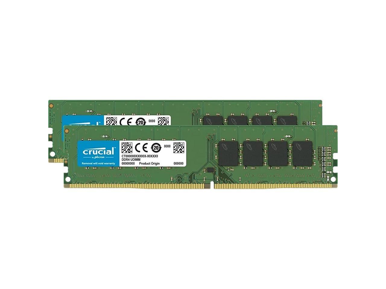 Crucial 64GB Kit (32GBx2) DDR4 2666 MT/s CL19 DIMM 288-Pin Memory - CT2K32G4DFD8266