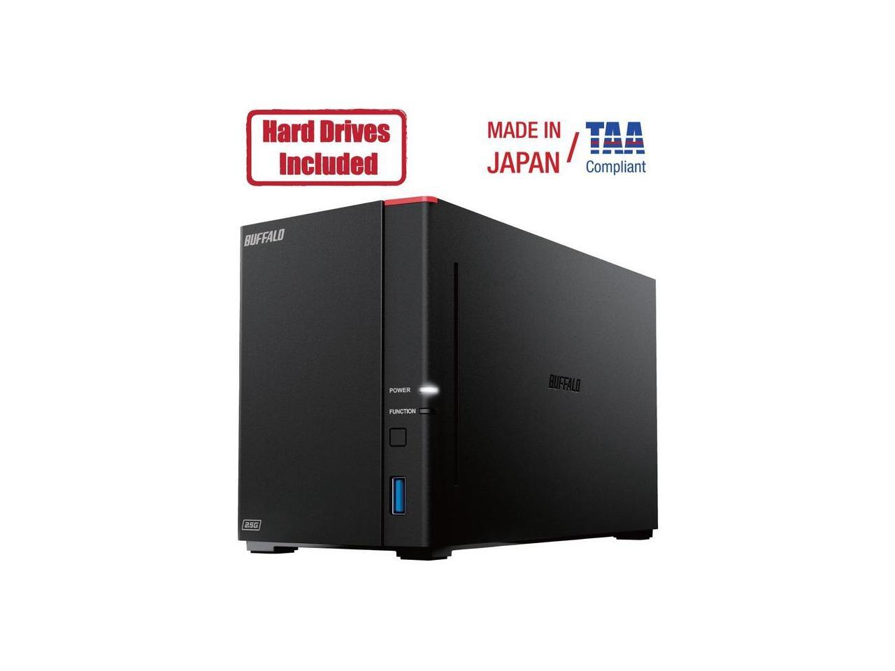 Buffalo LinkStation 720D 16TB Hard Drives Included Private Cloud (2 x 8TB, 2 Bay)