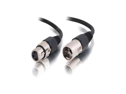 C2G 40061 Pro-Audio XLR Male to XLR Female Cable, Black (25 Feet, 7.62 Meters)