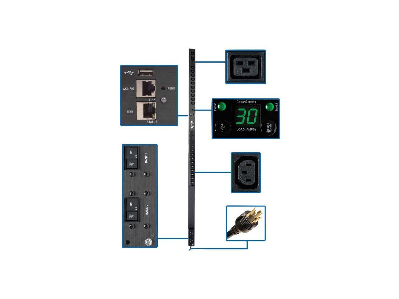 Tripp Lite PDUMNV30HVLX 5/5.8kW Single-Phase Monitored PDU