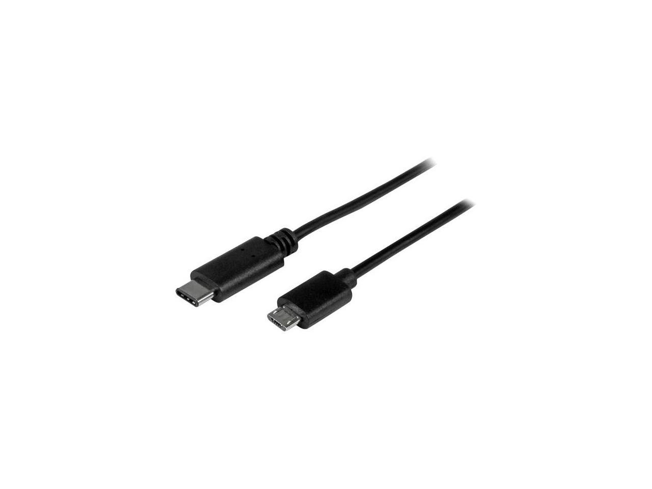 StarTech USB2CUB1M USB C to Micro USB Cable - 3 ft. / 1m - USB 2.0 Cable - Micro USB Cord - Micro B USB C Cable - USB 2.0 Type C