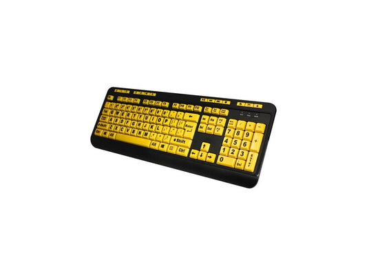 ADESSO INC. AKB-132UY 4X Print Hi Contrast Kyb