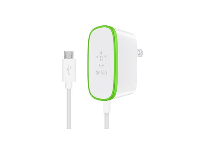 BELKIN COMPONENTS F7U009TT06-WHT HOME CHARGER WITH HARDWIRED MICRO-USB CABLE