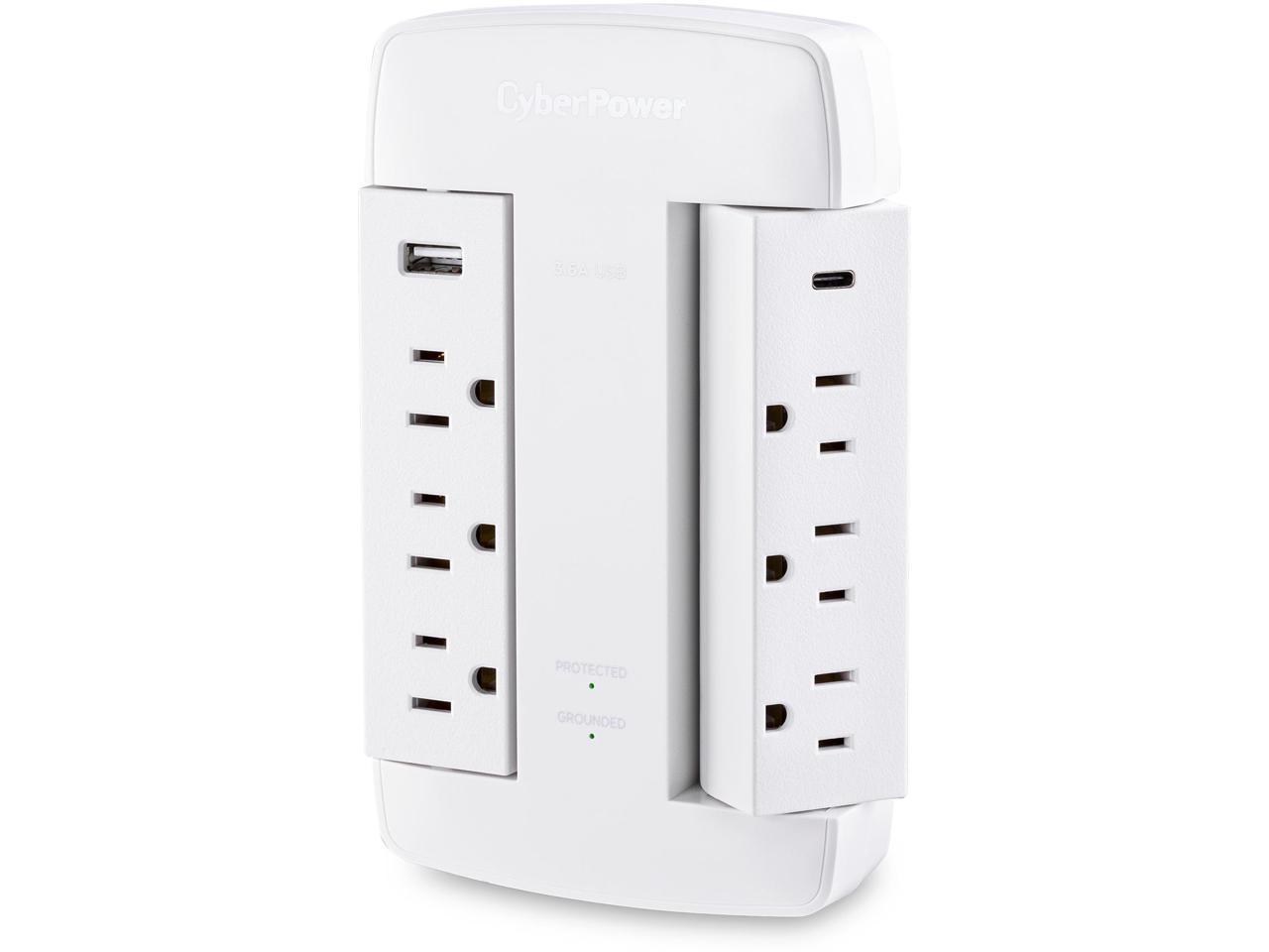 CyberPower Professional 6-Outlet Surge Suppressor/Protector - 6 x NEMA 5-15R, 3 x USB - 900 J - 125 V AC Input