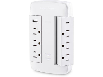 CyberPower Professional 6-Outlet Surge Suppressor/Protector - 6 x NEMA 5-15R, 3 x USB - 900 J - 125 V AC Input