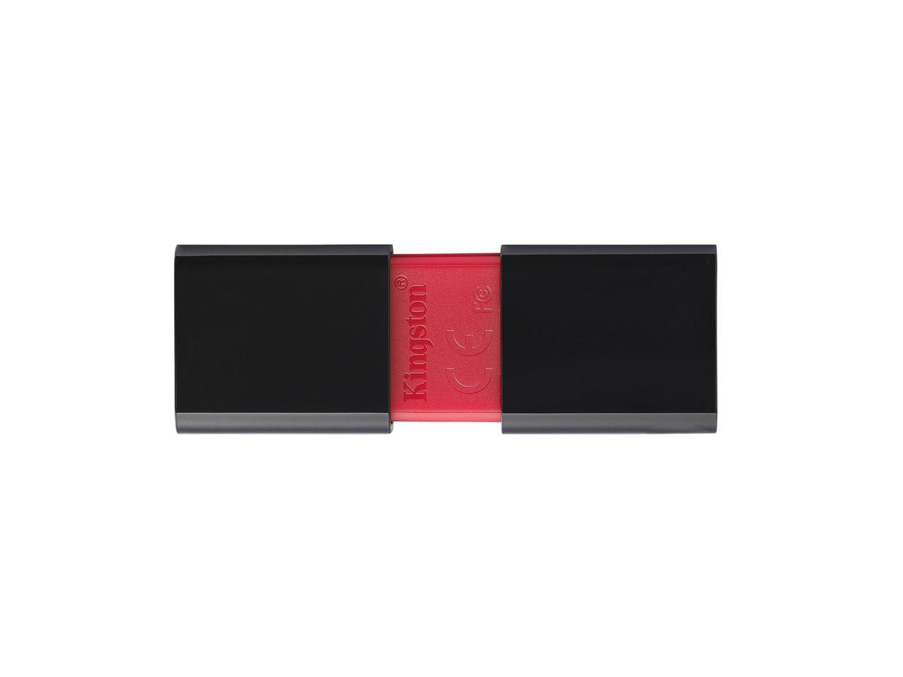 Kingston 128GB DataTraveler 106 USB 3.1 Flash Drive - Piano Black, Red