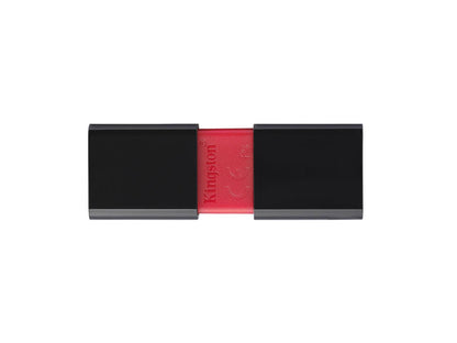 Kingston 128GB DataTraveler 106 USB 3.1 Flash Drive - Piano Black, Red