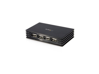 StarTech.com ST4202USB 4 Port Compact Black USB 2.0 Hub - 4-Port USB Hub - Portable USB 2.0 Hub - Includes Optional Power Adapter