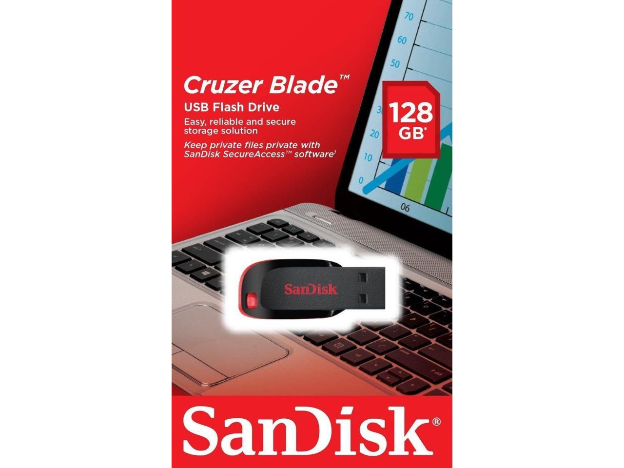 SanDisk 128GB Cruzer BLADE USB Thumb Flash Memory Pen Drive SDCZ50-128G-B35