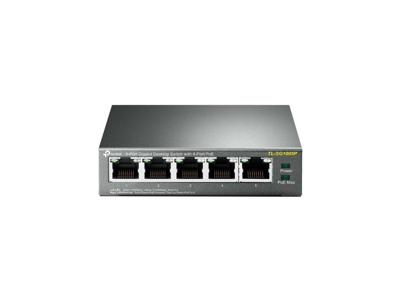 TP-LINK 5-Port Gigabit Desktop Switch with 4-Port PoE (tl-sg1005p) (tlsg1005p)