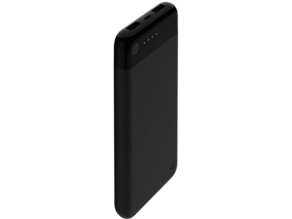 belkin boost charge power bank 10k with lightning connector mficertified 10000 mah portable charger for iphone/ipad/airpods, black