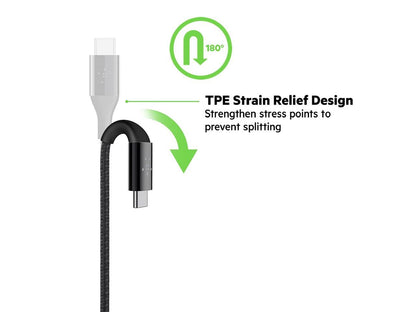 Belkin MIXIT DuraTek Kevlar USB-C (USB Type C ) to USB-C Cable, 4 Feet (Rose Gold)
