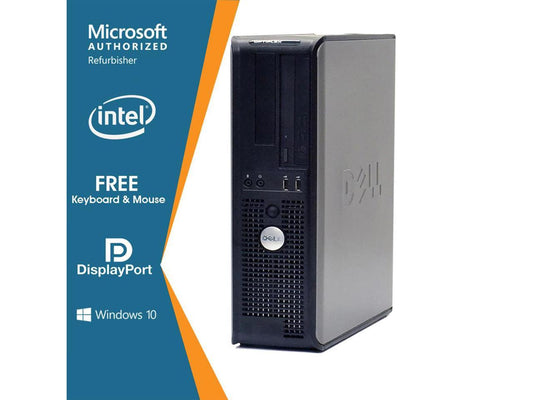 Dell Optiplex 780 Desktop Computer Intel Core 2 Duo 8GB DDR3 500GB HDD DVD Windows 10 Professional New Free Keyboard, Mouse,Power cord