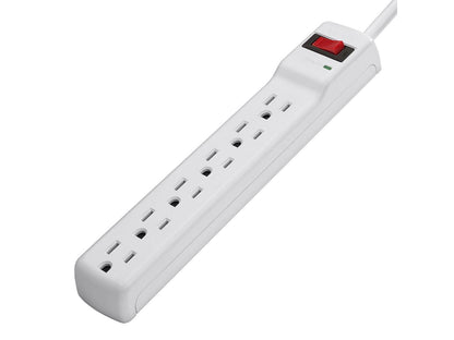 Belkin F5C048-2 6-Outlet Power Strip Surge Protector with 2-Foot Power Cord, 200 Joules (2-Pack),White