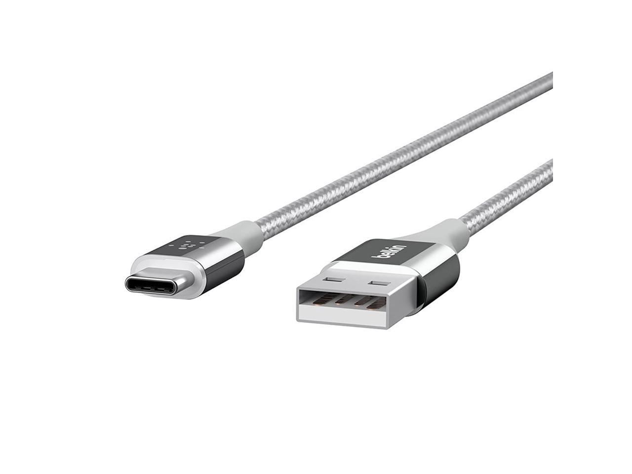 Belkin MIXIT 4-Foot DuraTek USB-C to USB-A Cable (Silver)
