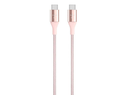 Belkin MIXIT DuraTek Kevlar USB-C (USB Type C ) to USB-C Cable, 4 Feet (Rose Gold)