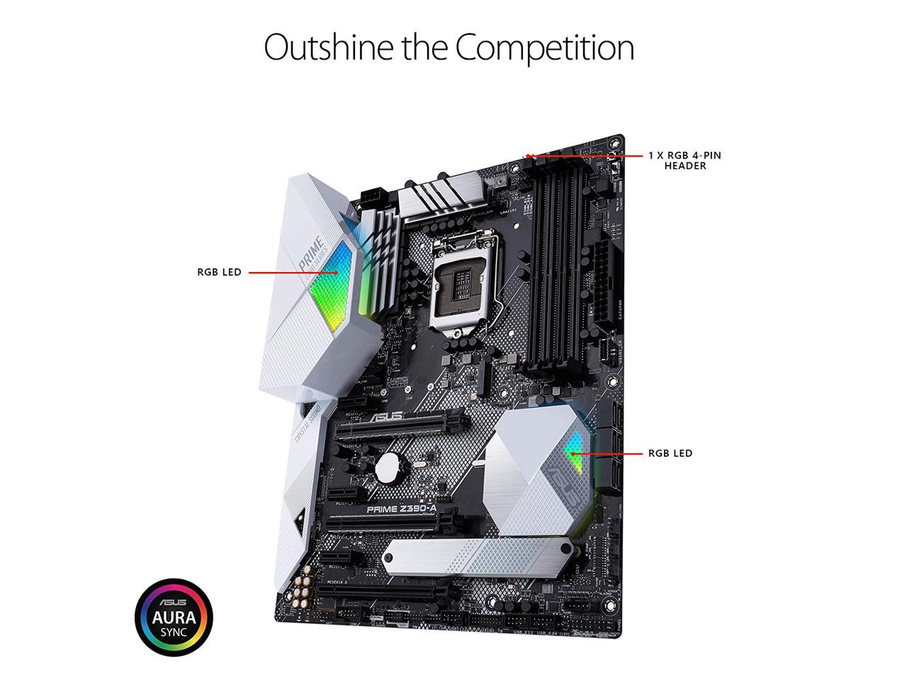 ASUS 90MB0YT0-M0EAY0 Motherboard, ASUS PRIME Z390-A, Intel Z390, RoG - Sockel 1151 Black