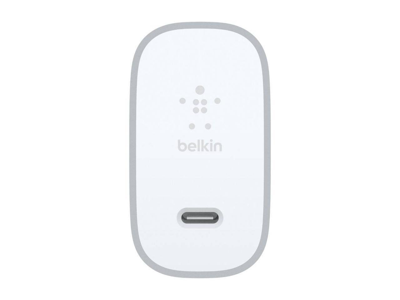 Belkin Boostup Quick Charge 27 Watt 4+ Home Charger with USB-C Cable, Light Silver