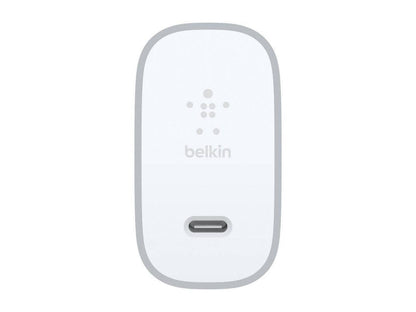 Belkin Boostup Quick Charge 27 Watt 4+ Home Charger with USB-C Cable, Light Silver