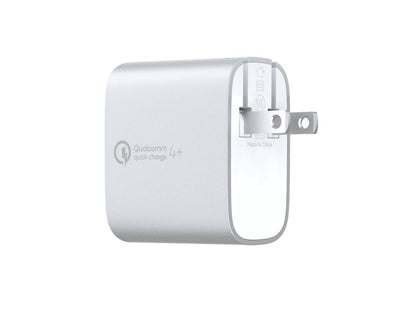 Belkin Boostup Quick Charge 27 Watt 4+ Home Charger with USB-C Cable, Light Silver