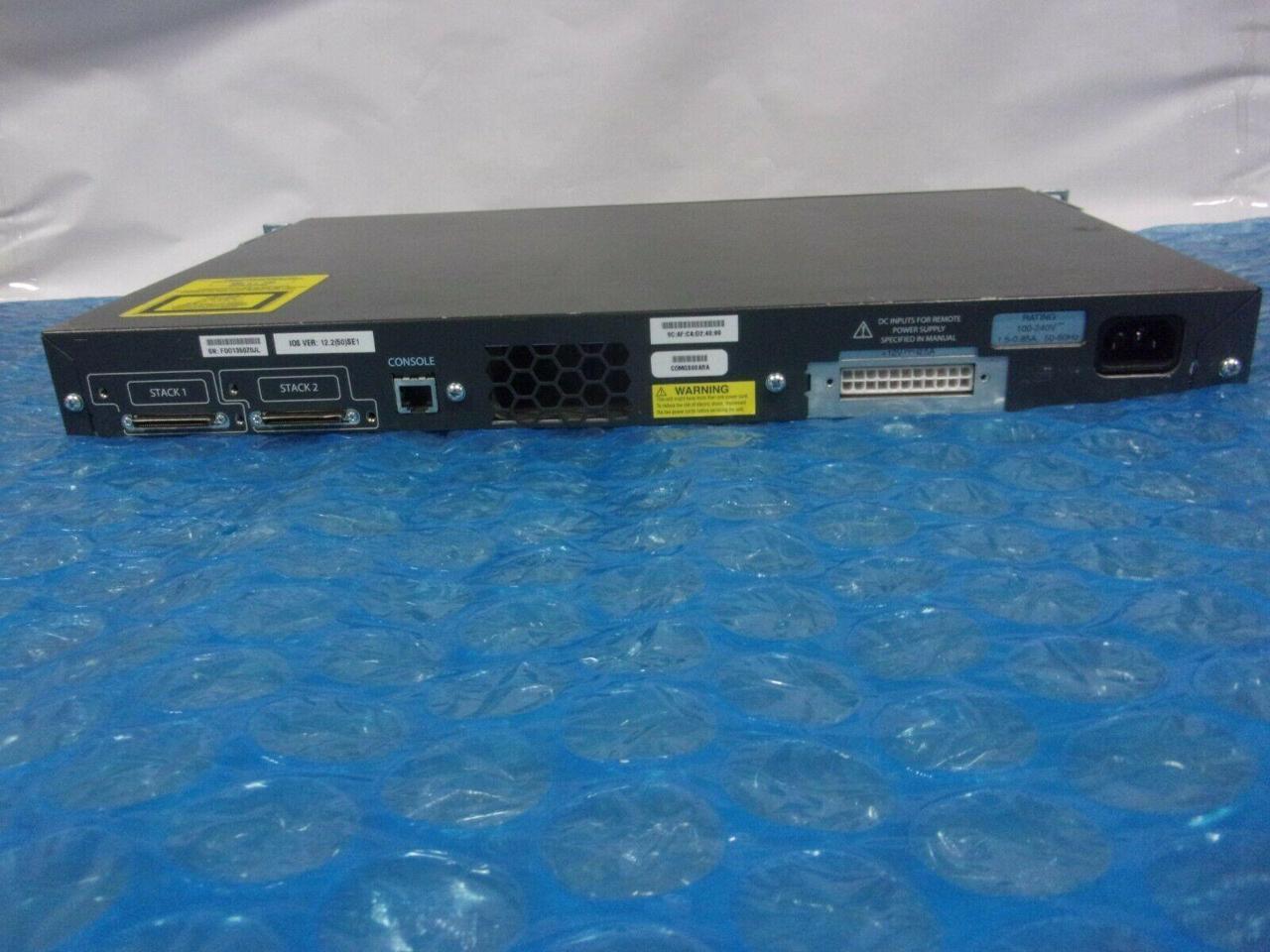 CISCO WS-C3750V2-48TS-S 48 Port Catalyst Switch