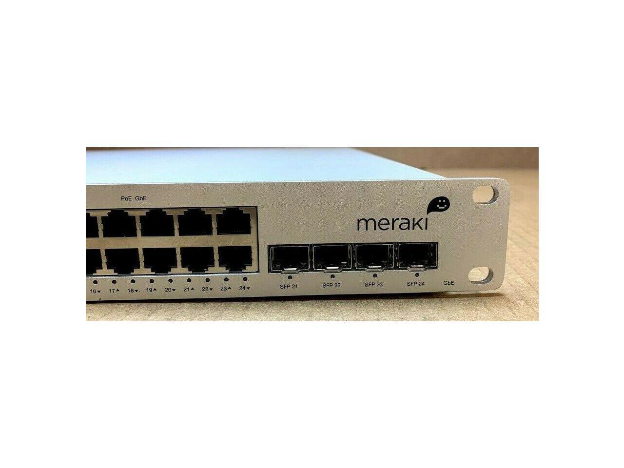 Cisco Meraki MS22P 24-Port RJ-45 10/100/1000 PoE Managed Switch