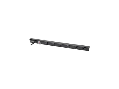 Tripp Lite Power Strip Right-Angle 5-15R 6 Outlet 8ft Cord 5-15P 24in Black