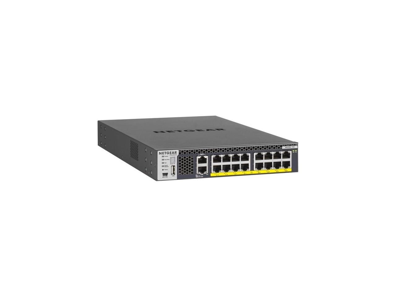 Netgear XSM4316PA Ethernet Switch - 16 Ports - Manageable - 3 Layer Supported - Twisted Pair - 1U High - Rack-mountable XSM4316PA-100NES